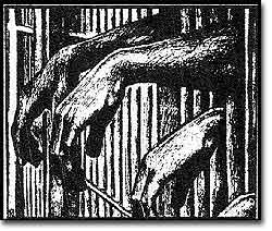 Hands Through Jail Bars