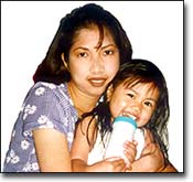 Claire Joyce Tempongko and daughter